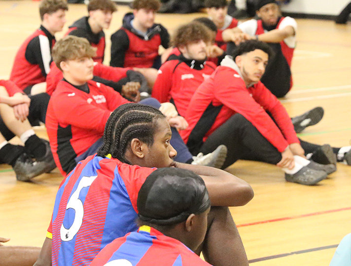 students in the Sports Hall