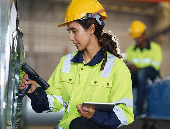 Student learning in a construction workshop